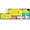 パークサイド北8条 1LDKの間取り