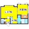 プレシャス15番館 1LDKの間取り