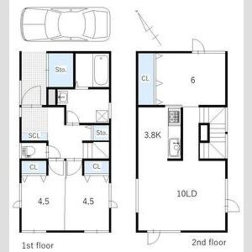 間取図 中央2-6戸建て