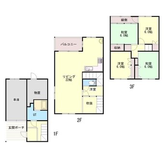 間取図 新琴似1条10丁目貸家