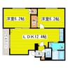 レグルス元町 2LDKの間取り