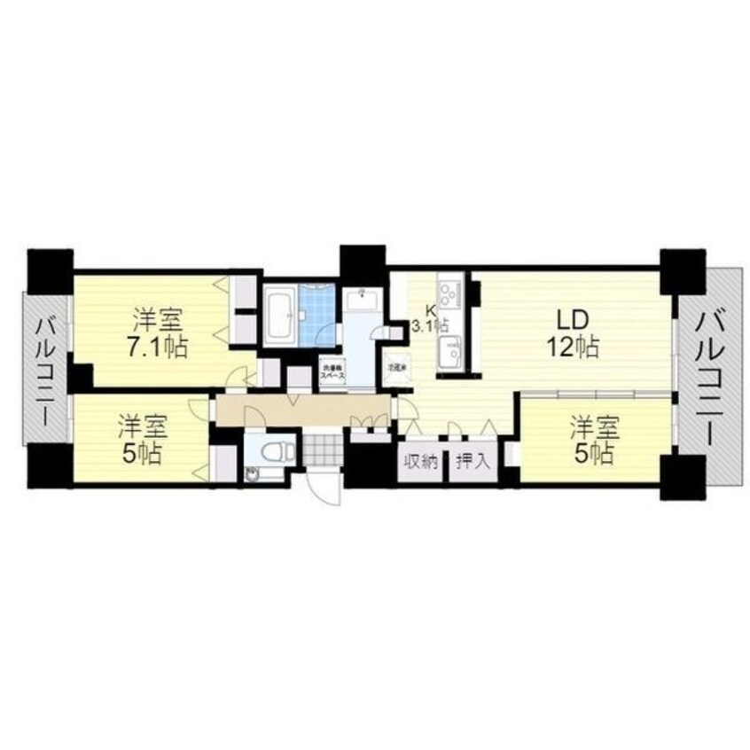 間取図 クリーンリバーフィネス札幌ミッドステージ　サウス