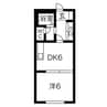 クオーレN20 1DKの間取り