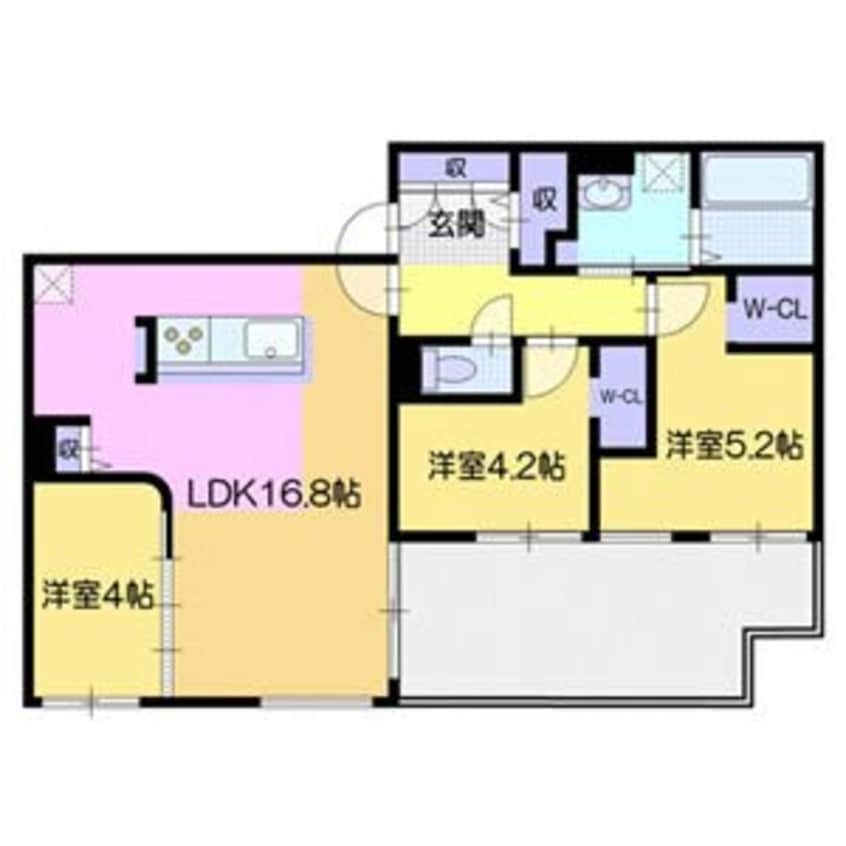 間取図 仮）ラ・シュエットN25