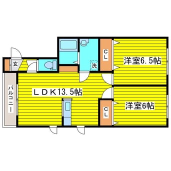 間取図 札幌市営地下鉄東豊線/元町駅 徒歩10分 1階 築21年