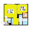 EVERGREEN KOSEI 1LDKの間取り