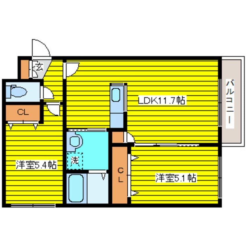 間取図 La　Causa　Ｎ22