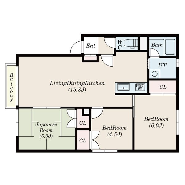 間取り図 クレストコートA