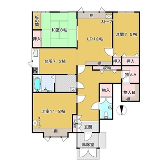 間取図 北２１条東３丁目テラスハウス