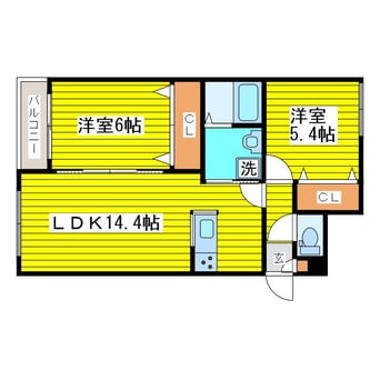 間取図 グランフェリスＮ19