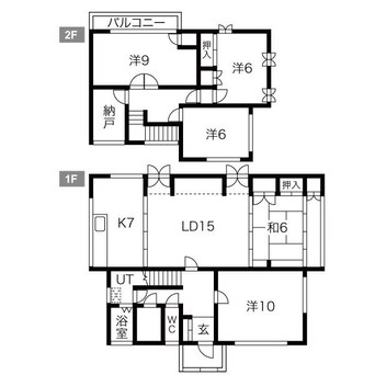 間取図 花川南5-4貸家