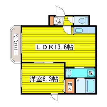 間取図 エストフォーレ16II