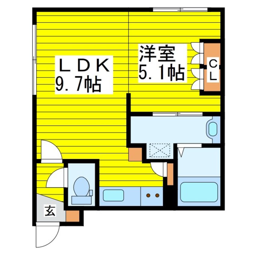 間取図 カレラ北大前