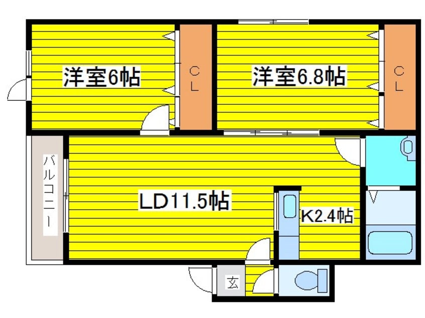 間取図 ルチェアN24
