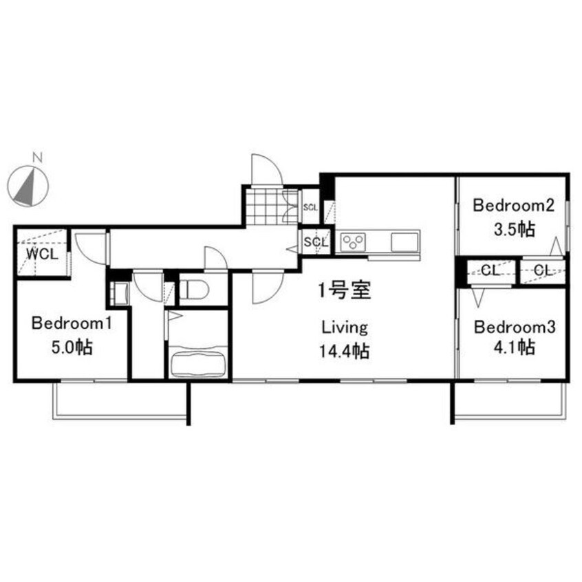 間取図 ラグランジュ元町