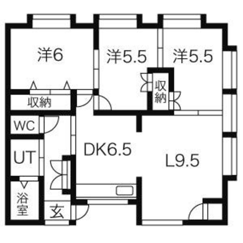 間取図 ノース22 A棟