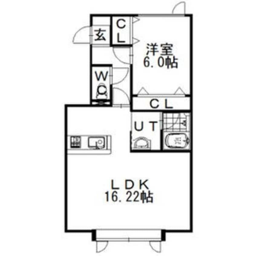 間取図 ディチャタウンD1
