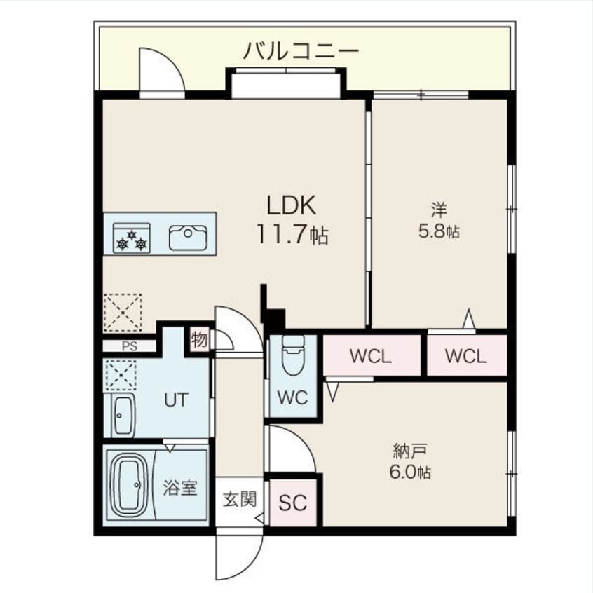 間取図 アルファスクエア北22