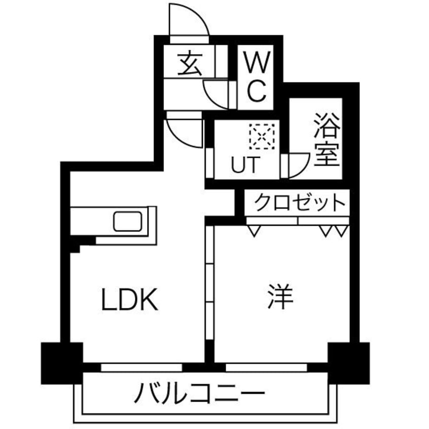 間取図 クラッセ北大前