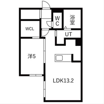 間取図 Pine hills北23条