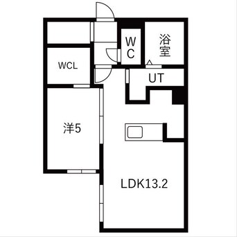 間取図 Pine hills北23条