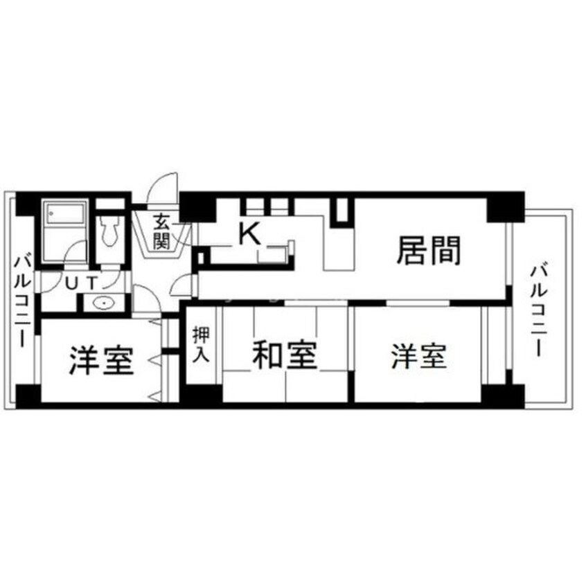 間取図 東海プラザ白石