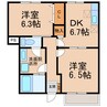 コータ・コート 2DKの間取り