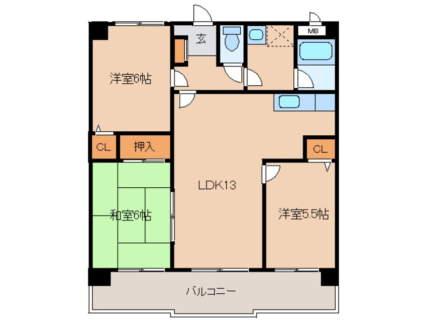 間取図 カーサソレイユ