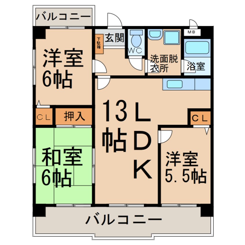 間取図 カーサソレイユ