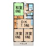 サンピース 3DKの間取り
