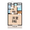 アペックス小牧 1Kの間取り