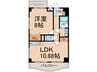 ファインド孫一 1LDKの間取り