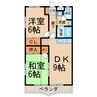 ハイツ花水木Ⅲ 2DKの間取り