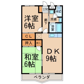 間取図 ハイツ花水木Ⅲ