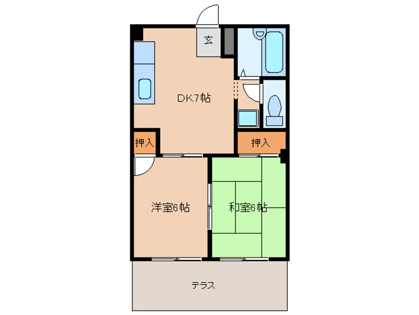間取図 コーポ新町