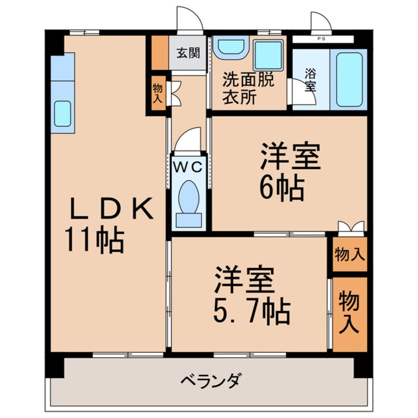 間取図 アルフェラッツ城北