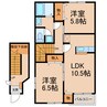 風見館 2LDKの間取り