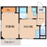 アヴニール村中 1DKの間取り