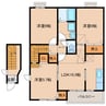 ウィステリアⅡ（小牧原） 3LDKの間取り