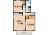 ルーチェ・Ⅰ 2LDKの間取り