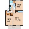 ハピネスＢ・Ｃ 2LDKの間取り