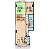 ルミエールＦ 2LDKの間取り