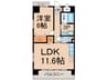 ラ・ソレイユ 1LDKの間取り