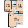エスポアール（多気南） 2LDKの間取り