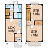 Branche東浜井場 2LDKの間取り