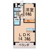 ザ・セレスティン 1LDKの間取り
