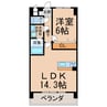 ザ・セレスティン 1LDKの間取り