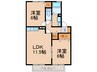 パークハイム 2LDKの間取り