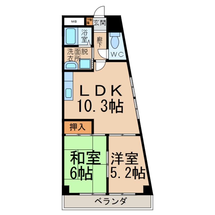 間取図 大平コーポラスⅡ