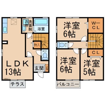 間取図 リビングタウン小牧原 A・B・C棟